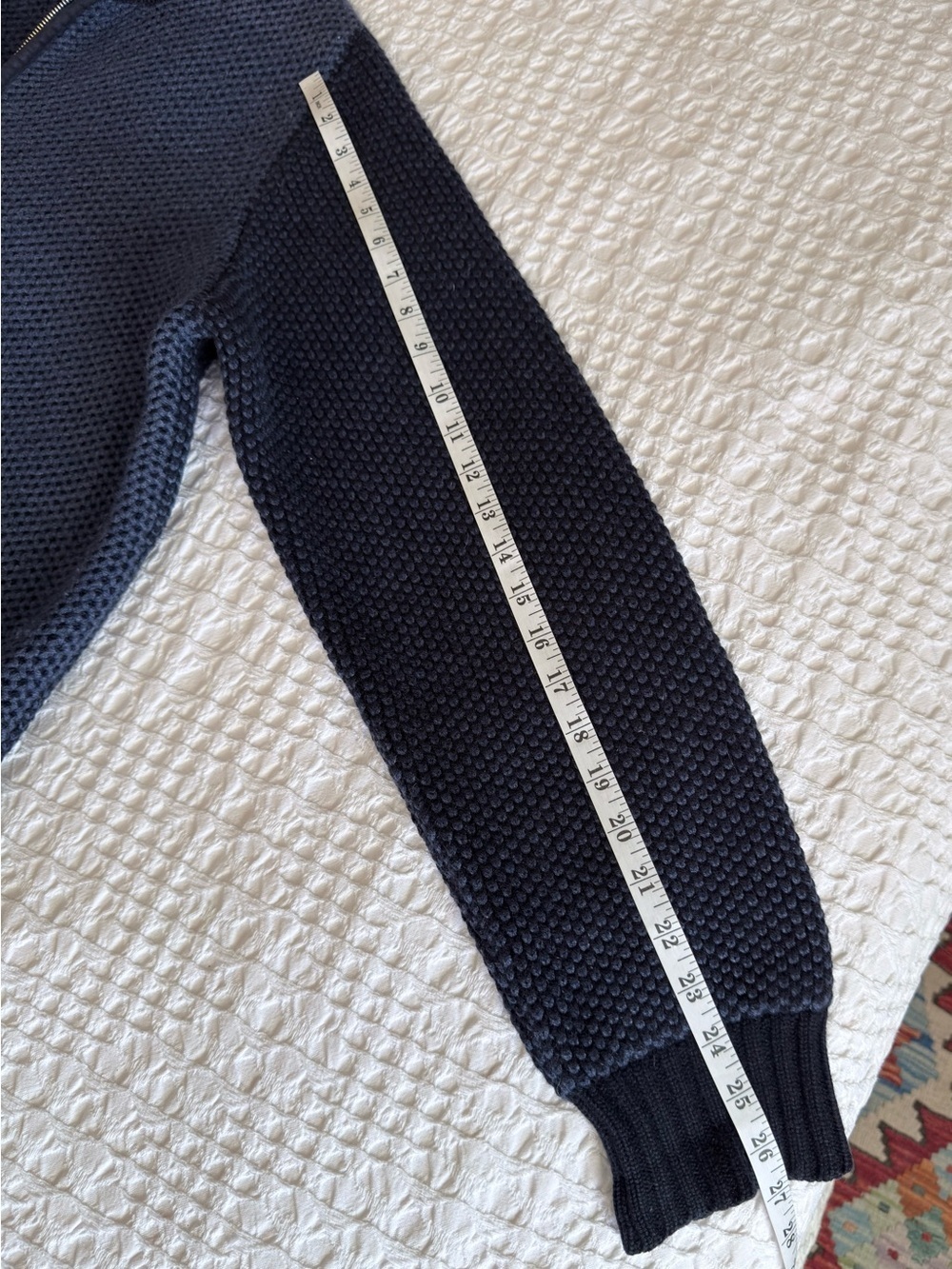 Doriani 100% Cashmere Full Zip Sweater Italy Blue/Black Men’s XXL 56 Luxury - Picture 10 of 14